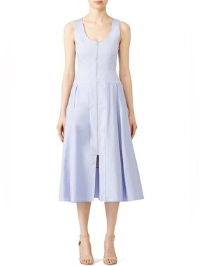Hunter Bell Lavender Poppy Zip Midi Sun Dress Size 4